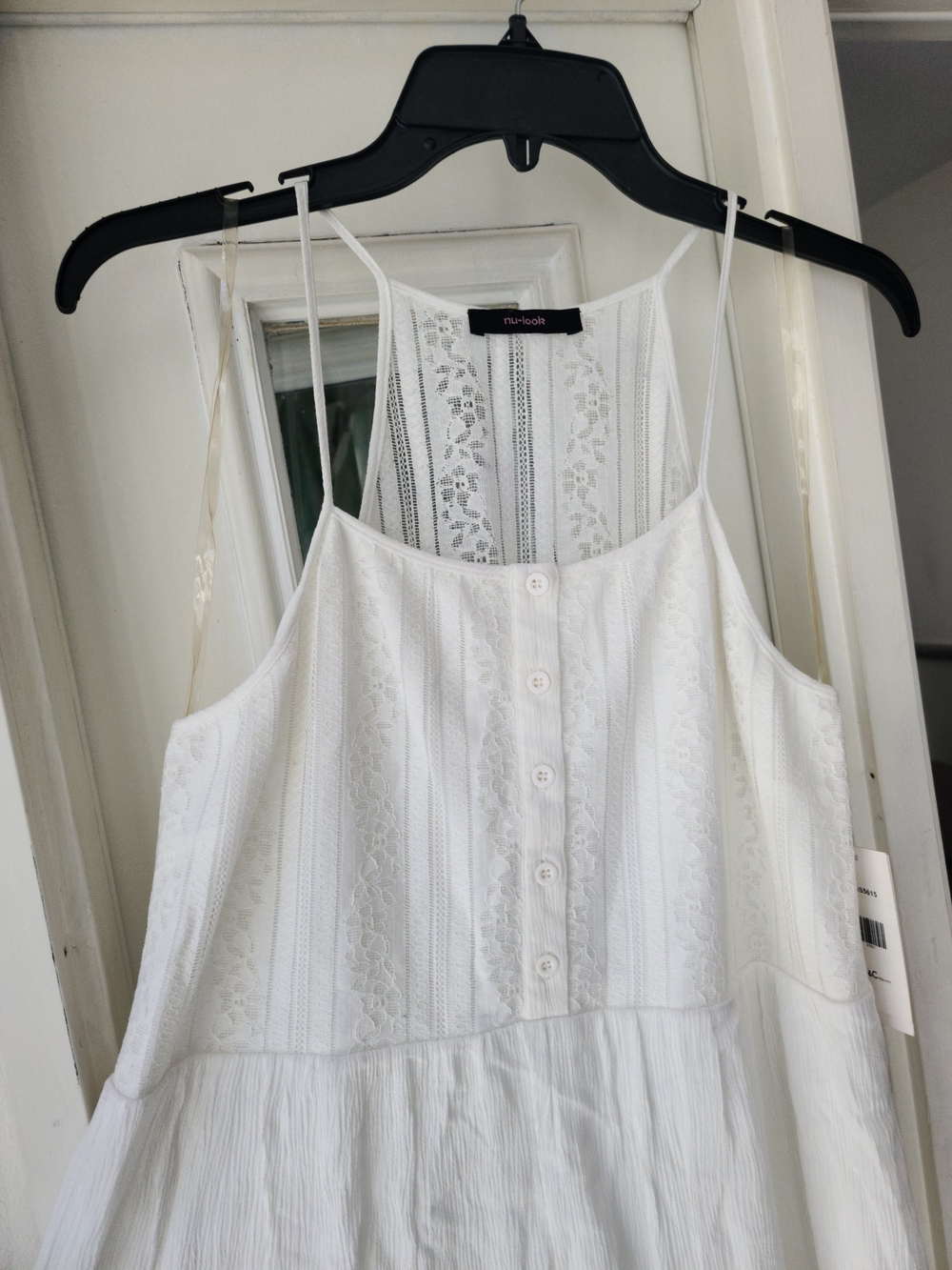 White Lace-Trim Mini Sundress - Unbranded - Picture 3 of 7